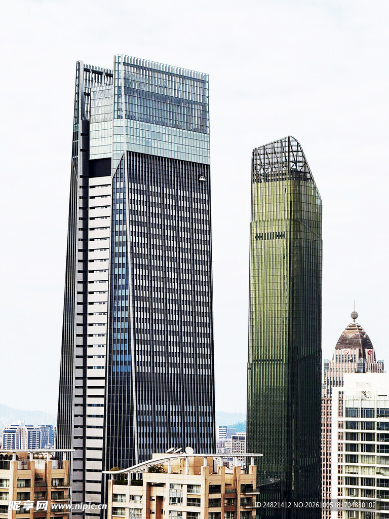 城市摩天高楼建筑群