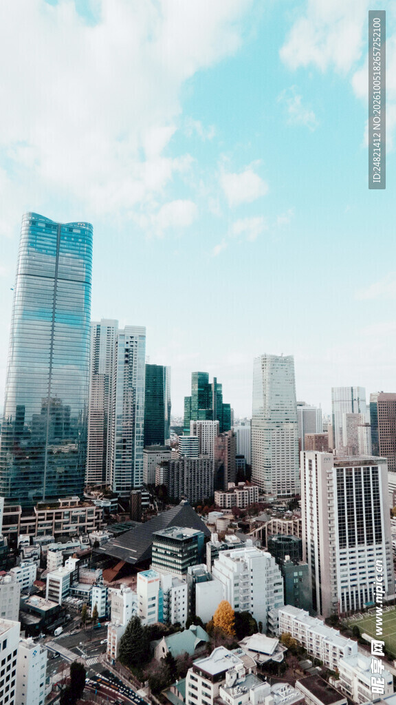城市现代建筑群风光
