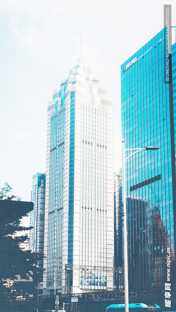 城市商务高楼建筑群
