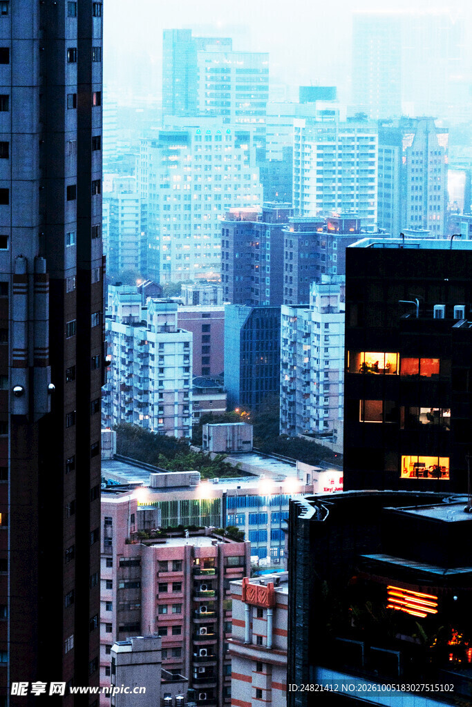 城市CBD高楼景观