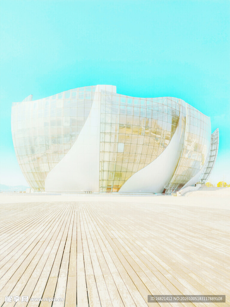 现代体育场馆建筑外观
