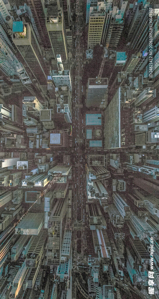 高空俯瞰城市建筑群