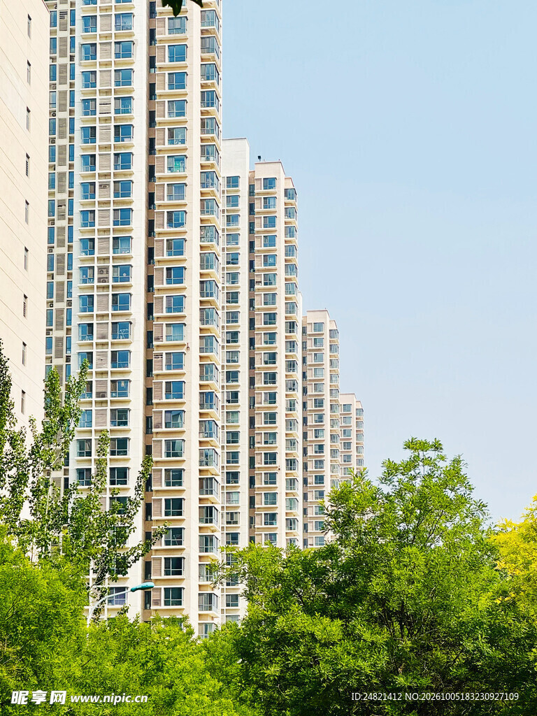 高层住宅建筑群外景