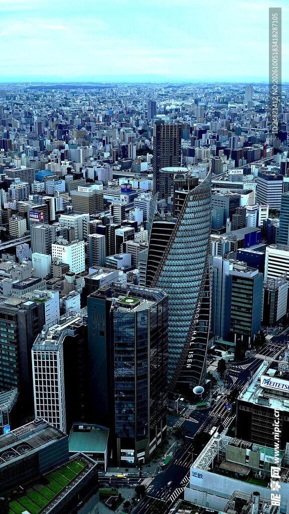 高空俯瞰都市建筑群