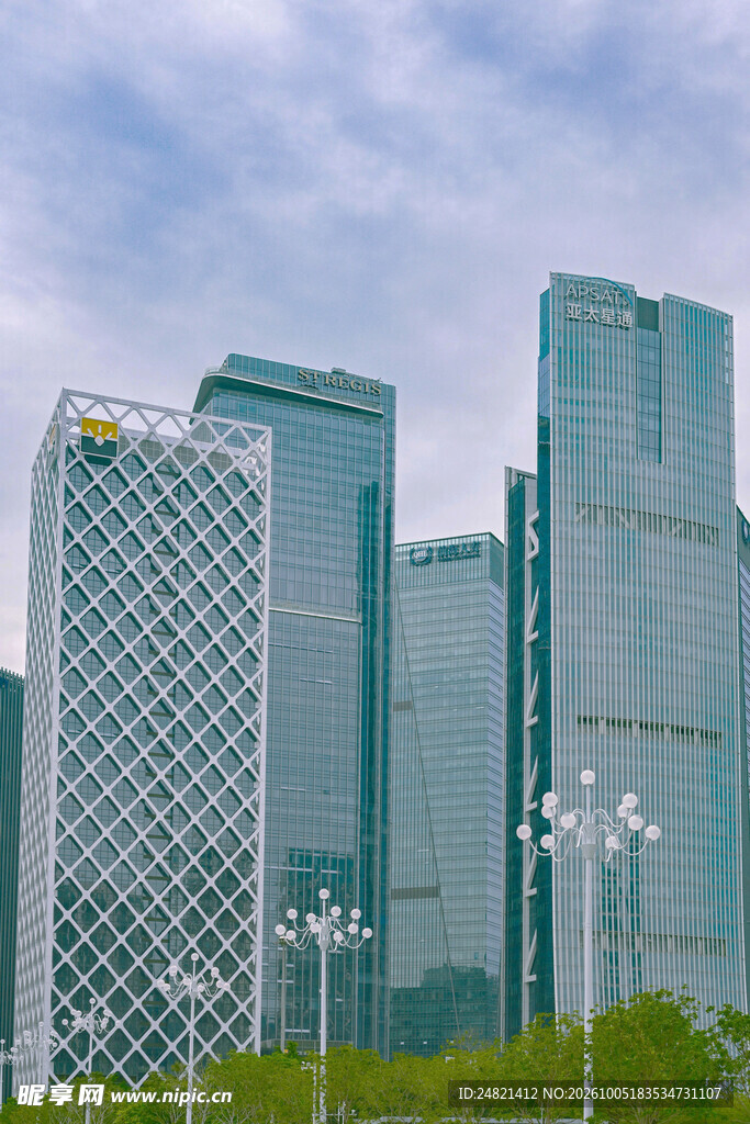 城市现代摩天建筑群