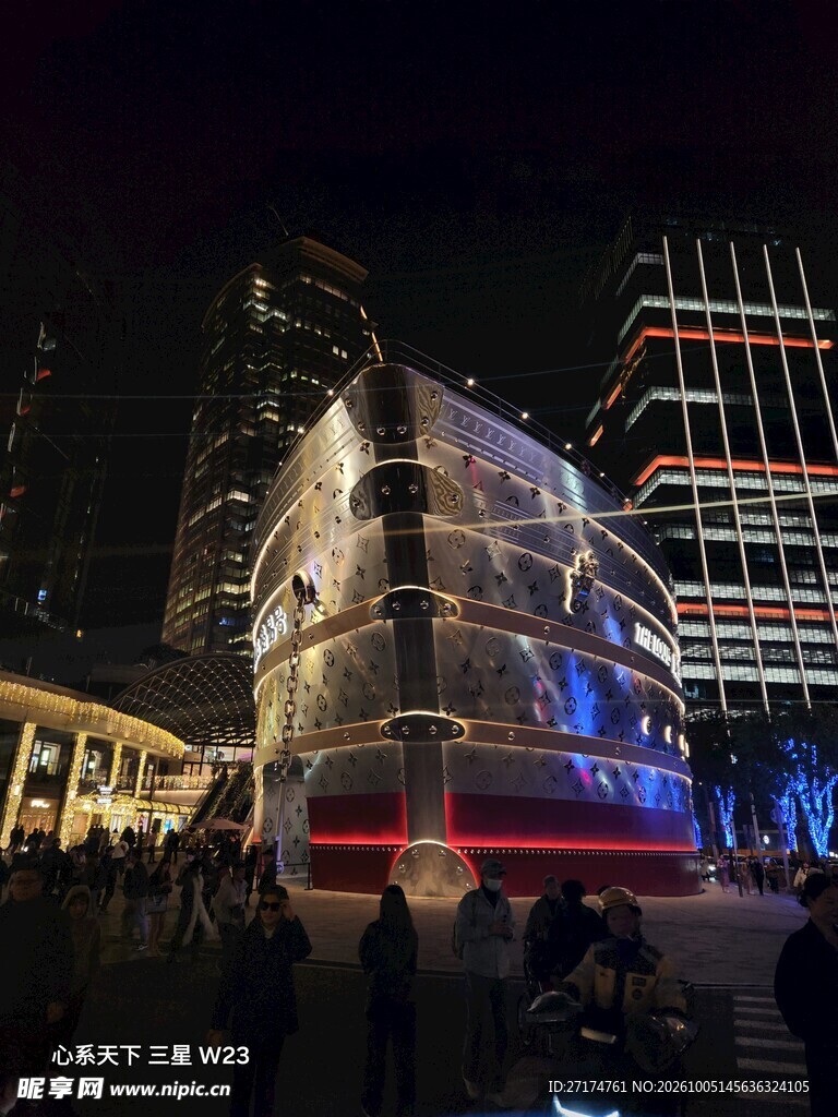城市夜景流动光影