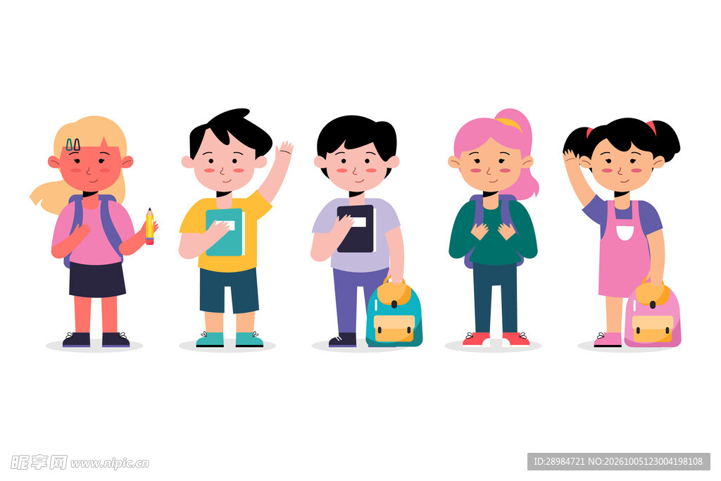 卡通小学生人物合集