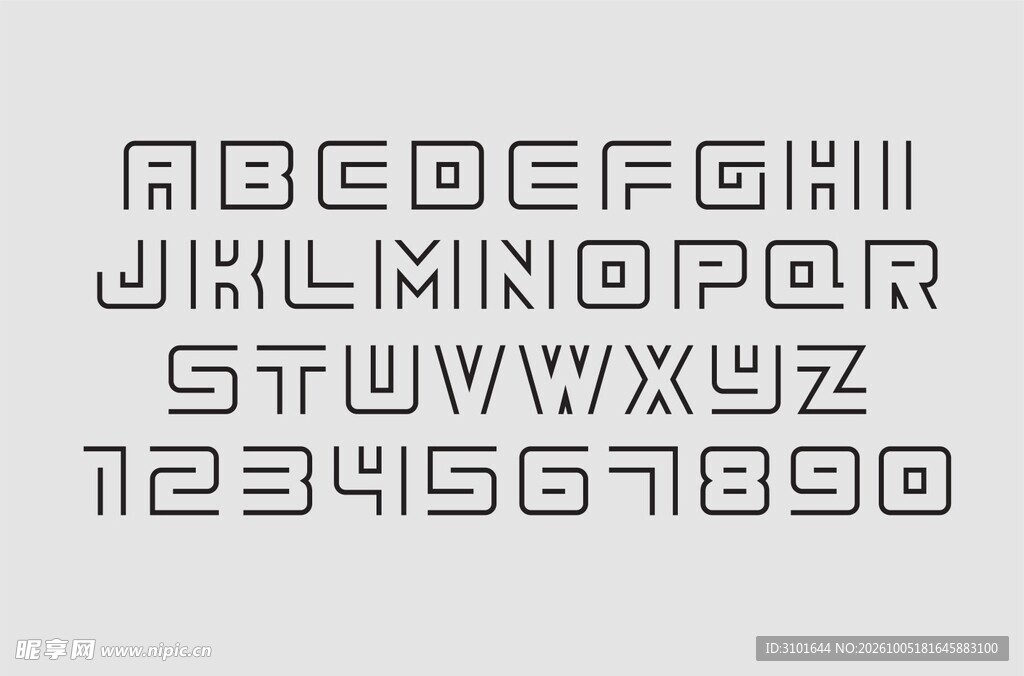 英文字母数字设计