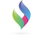 彩色渐变S形创意标识