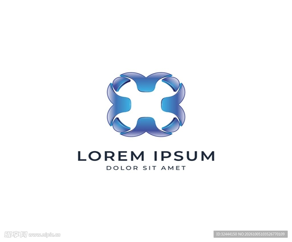 蓝色创意品牌logo设计