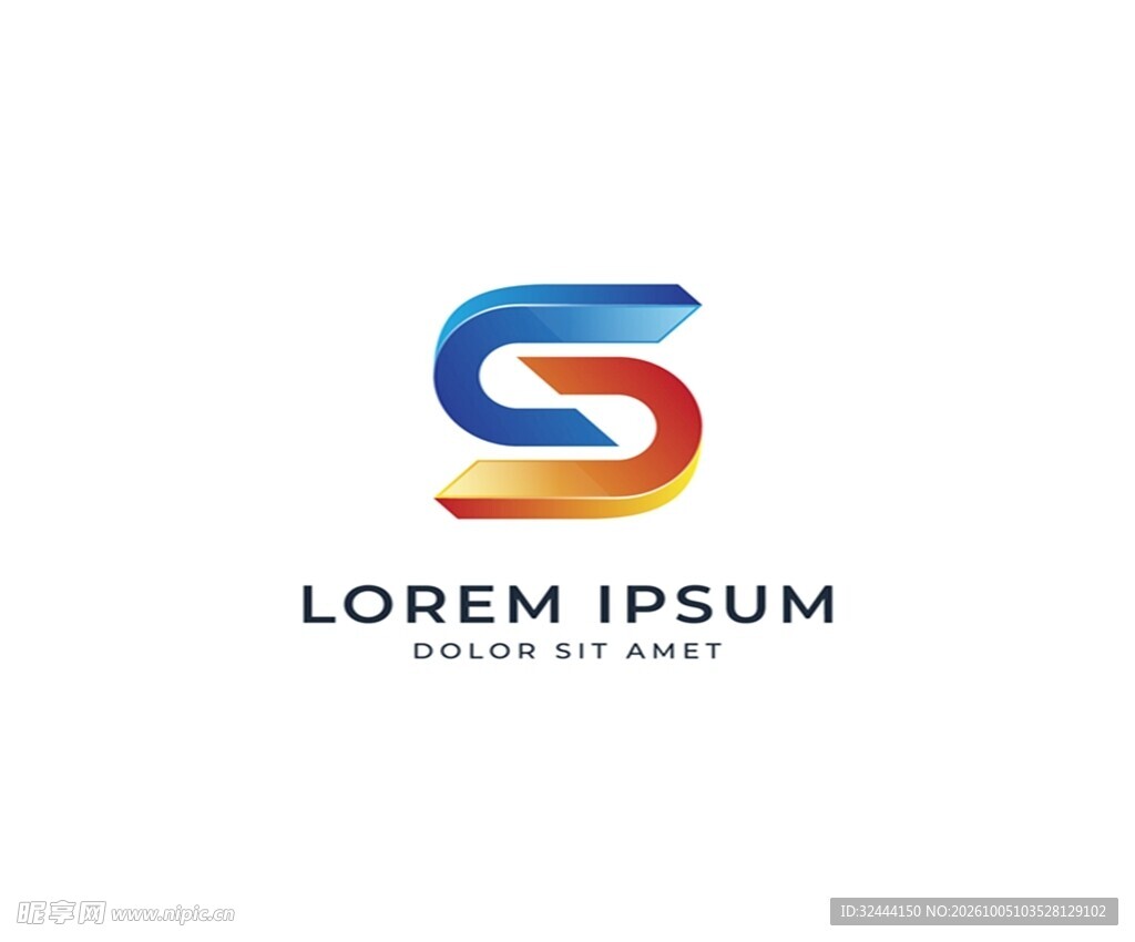 创意S字母渐变logo
