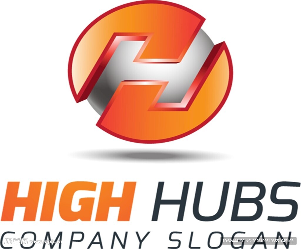 H字母创意企业logo