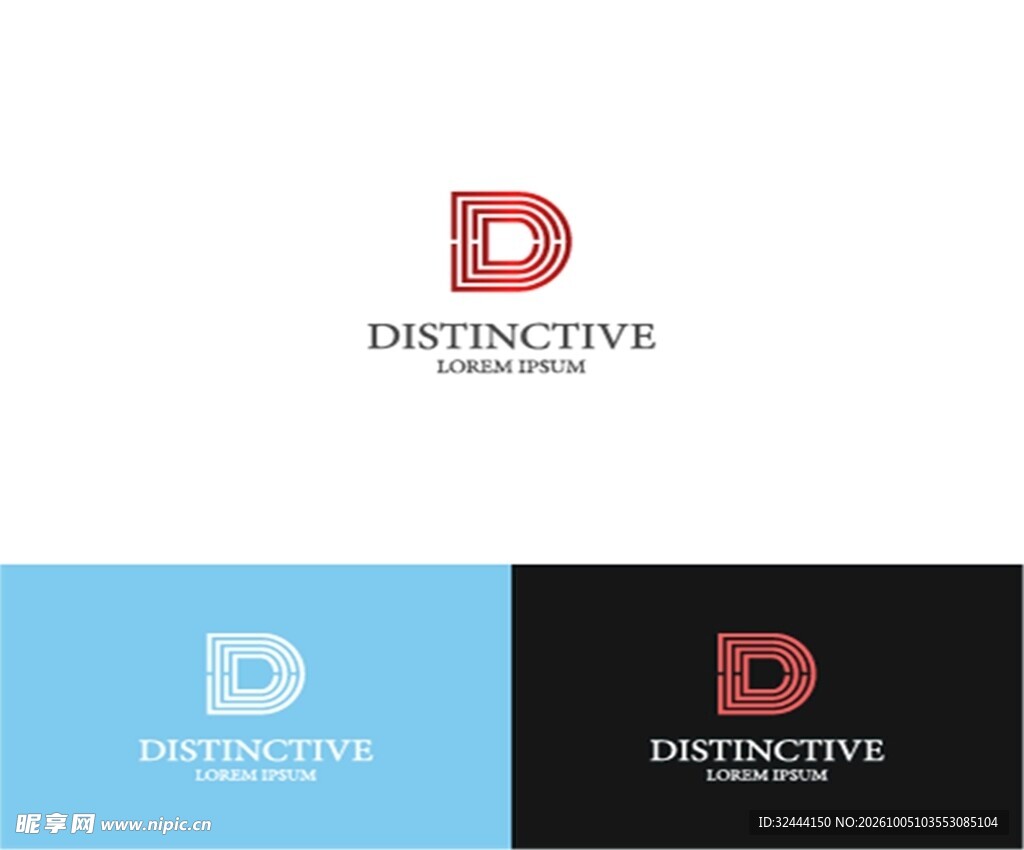 字母D创意logo设计
