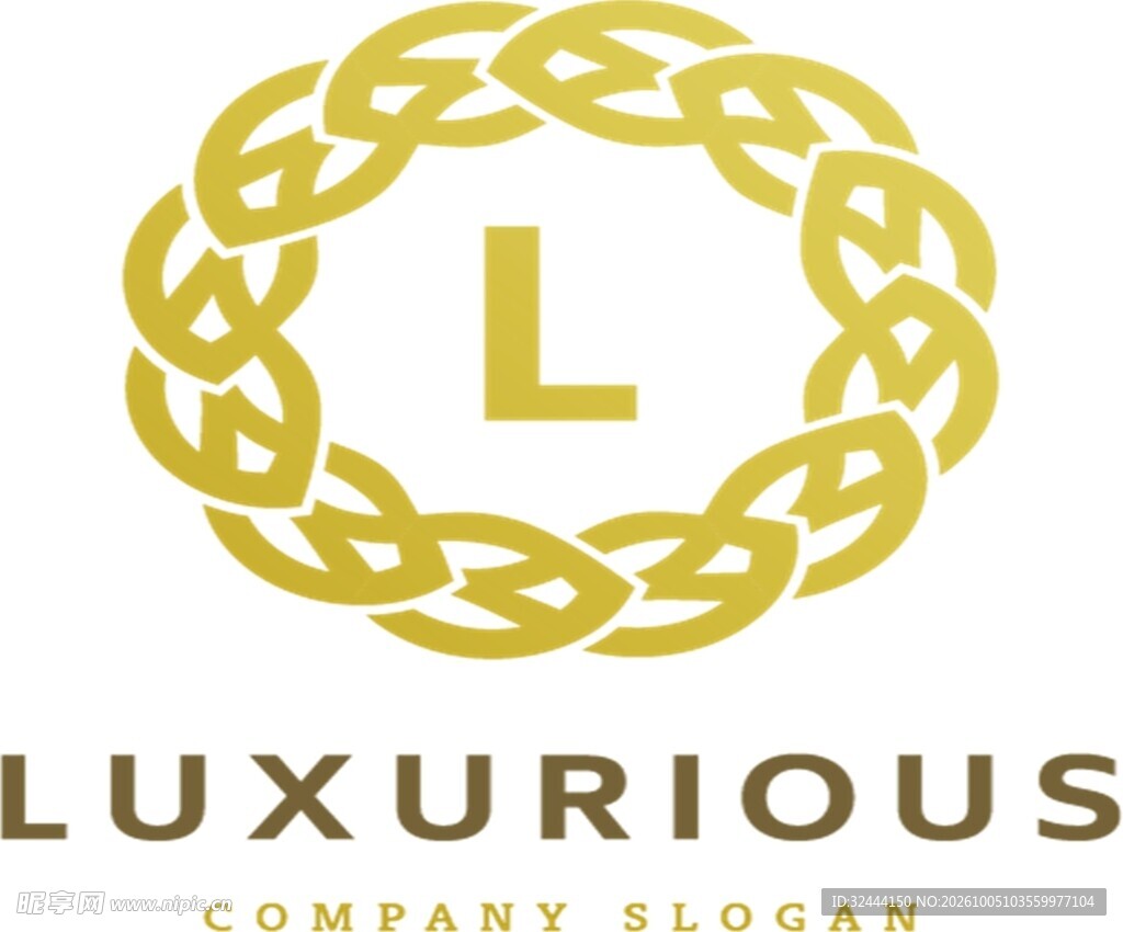 奢华L字母品牌logo
