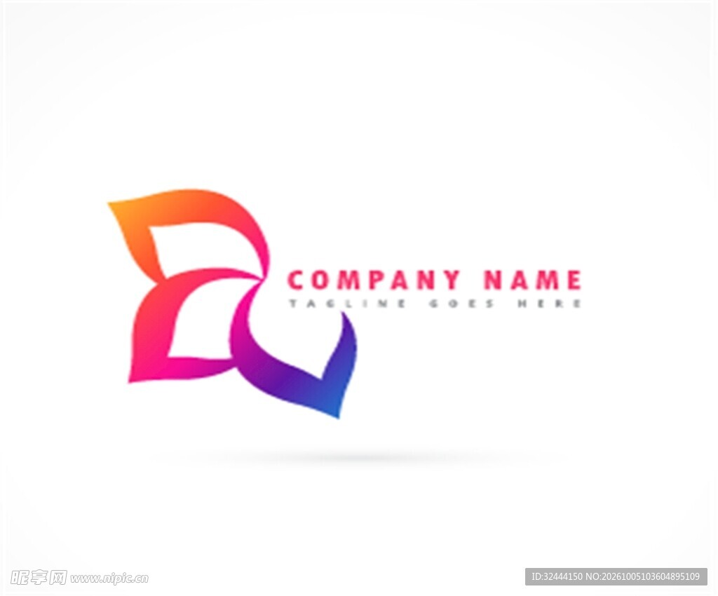 炫彩R字母创意logo设计