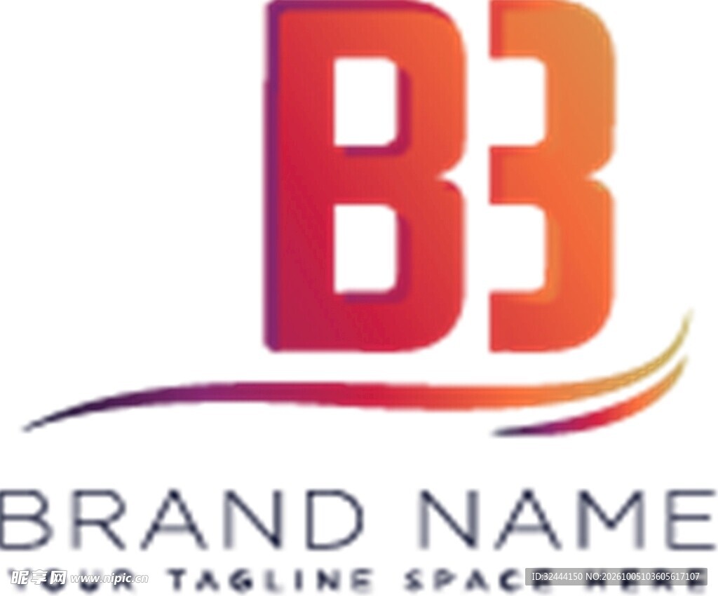 B3字母品牌logo设计