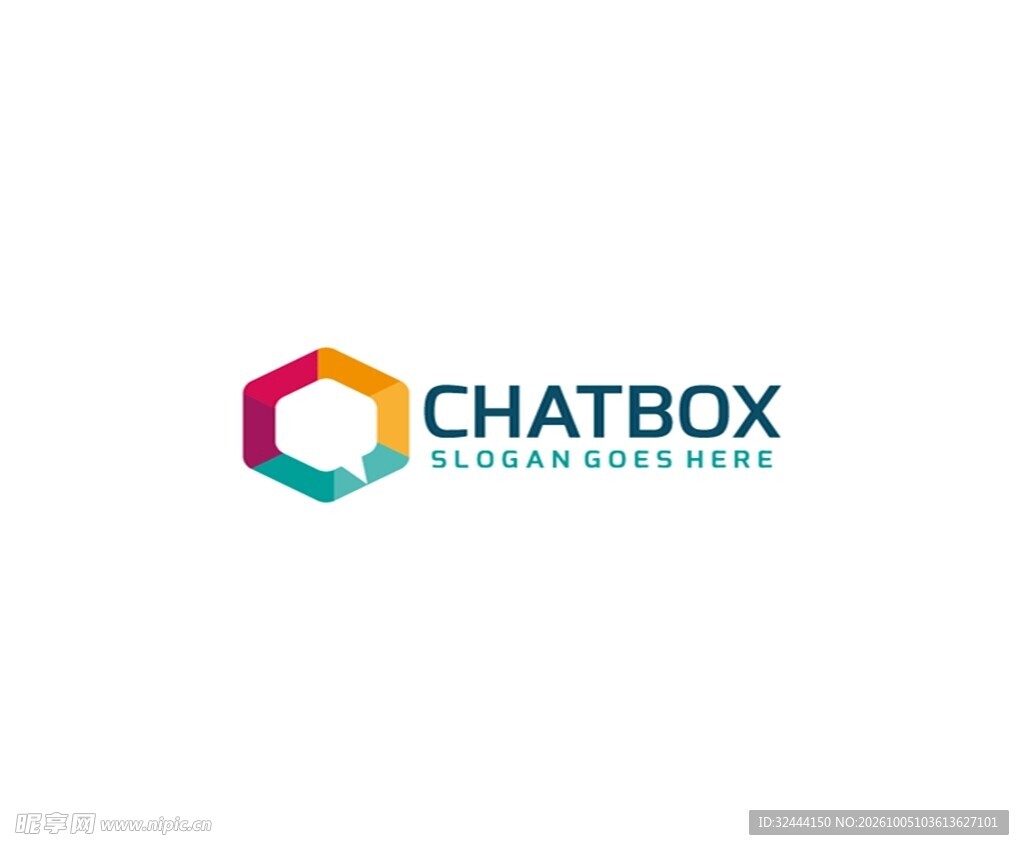 渐变六边形品牌logo设计
