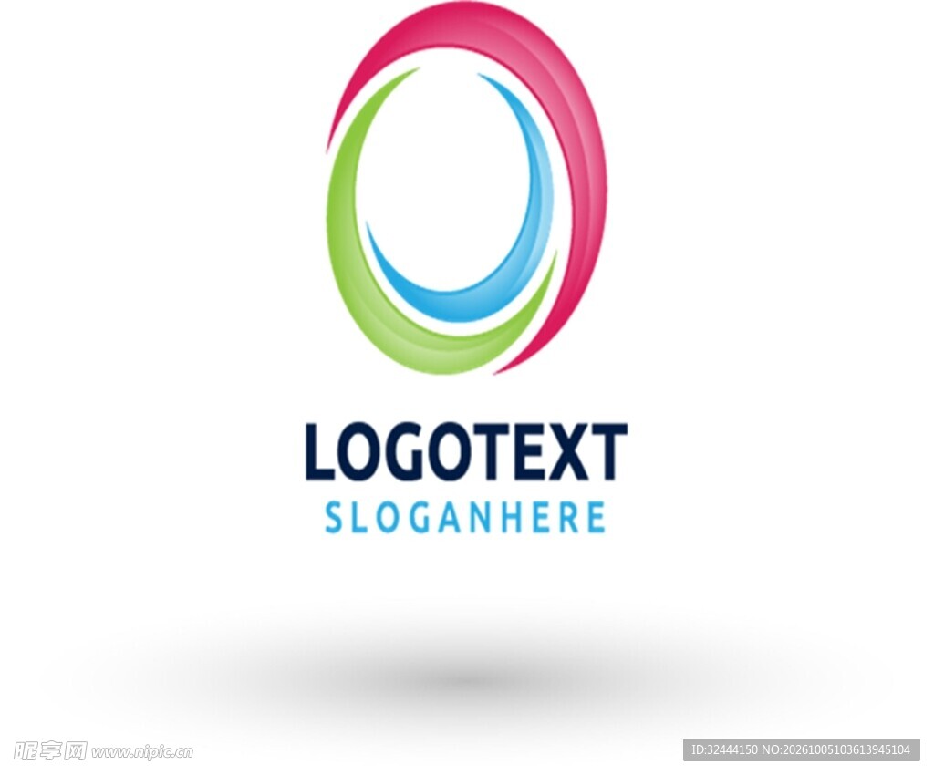 三色环形创意logo设计