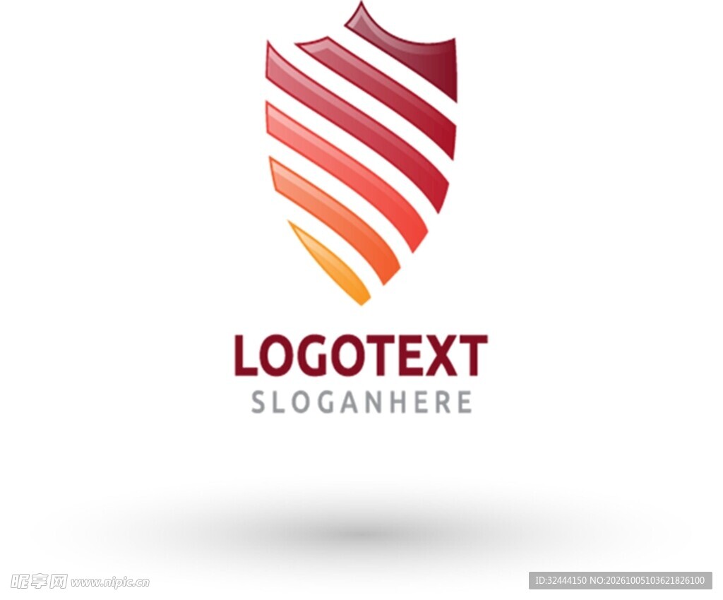 渐变盾牌创意logo模板