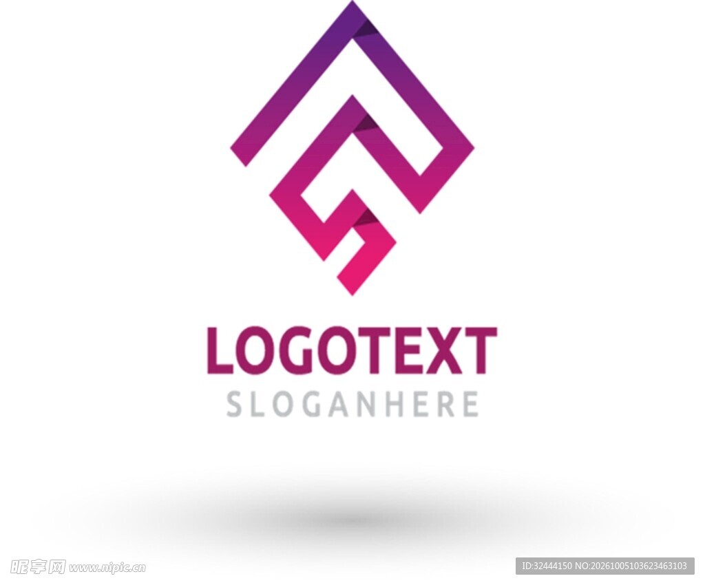 渐变几何创意logo模板