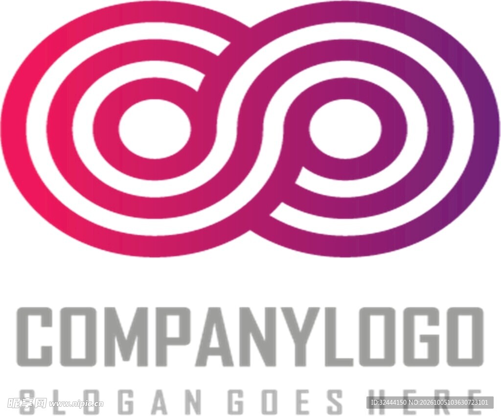 双环渐变企业logo设计