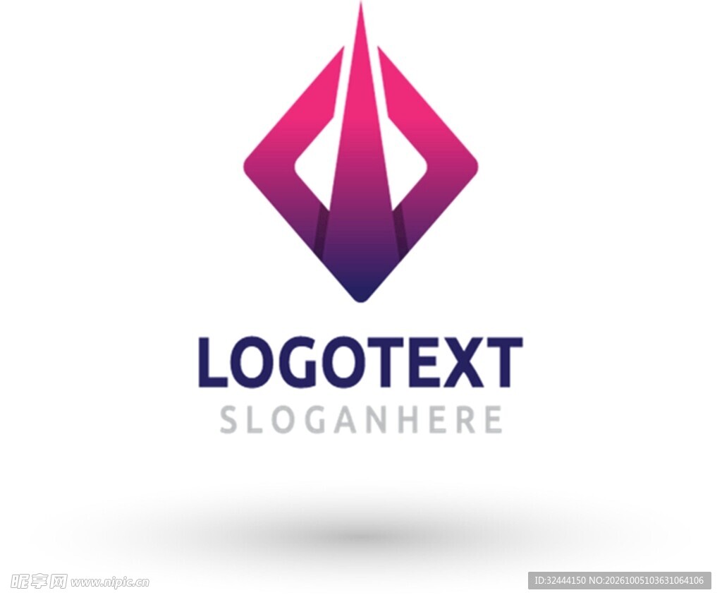 渐变菱形创意logo设计