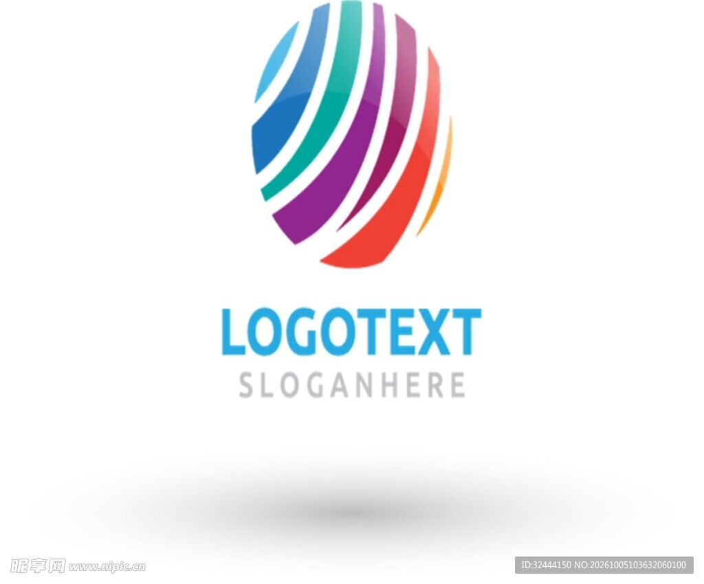 彩色球形创意logo设计