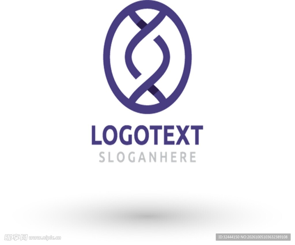 紫色环形创意logo模板