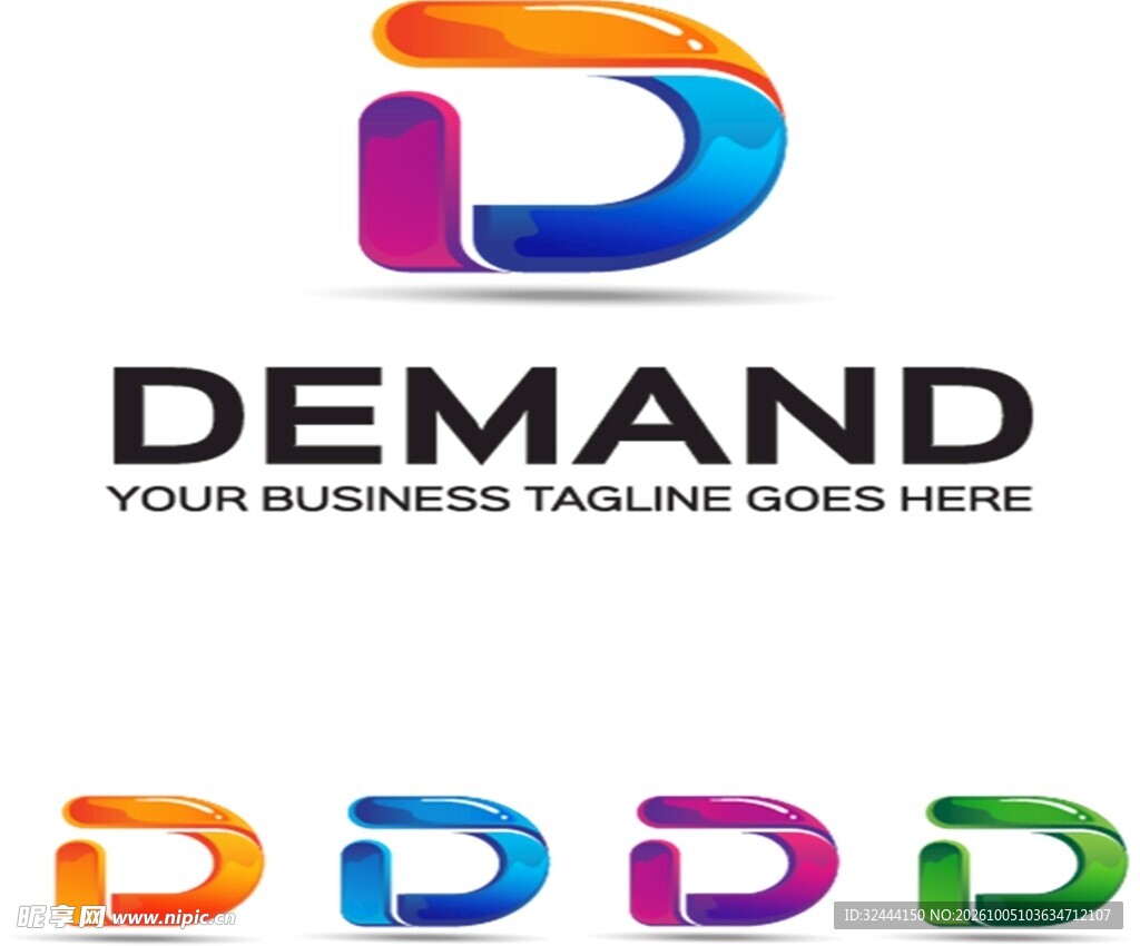 炫彩字母D商务LOGO设计