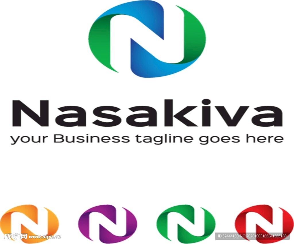 N字母商务品牌logo模板