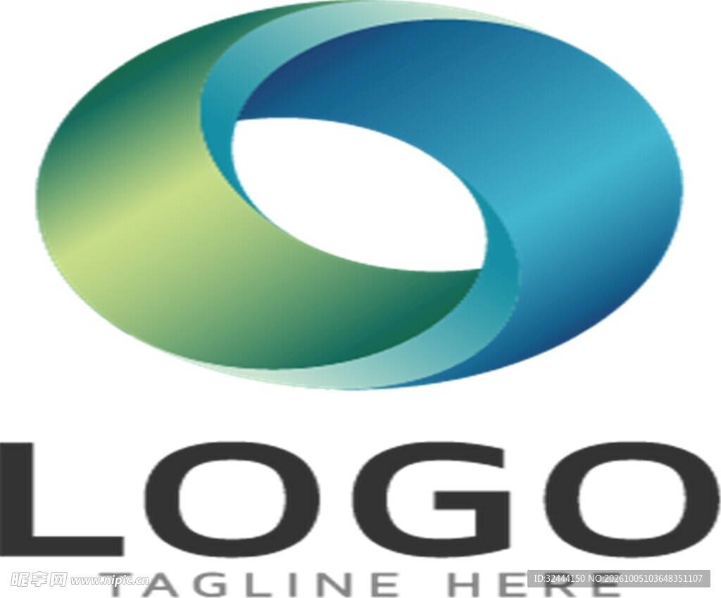 渐变环形logo设计模板