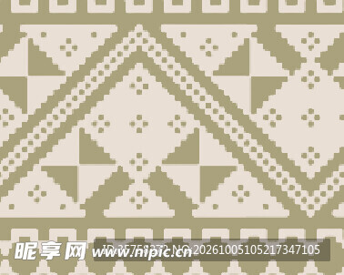 复古针织菱格纹样
