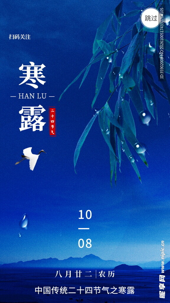 寒露节气创意海报