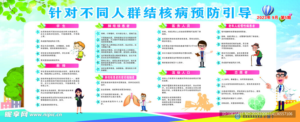针对不同人群结核病预防引导