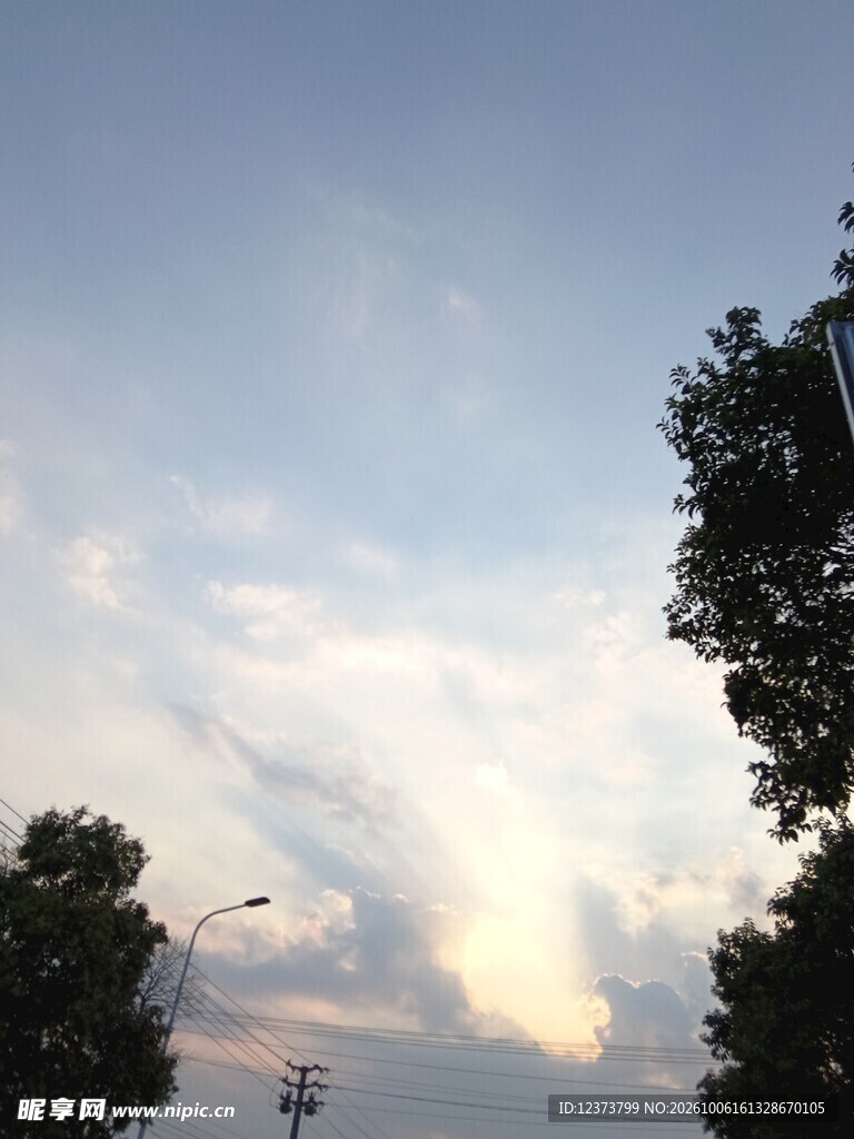 黄昏天空街景
