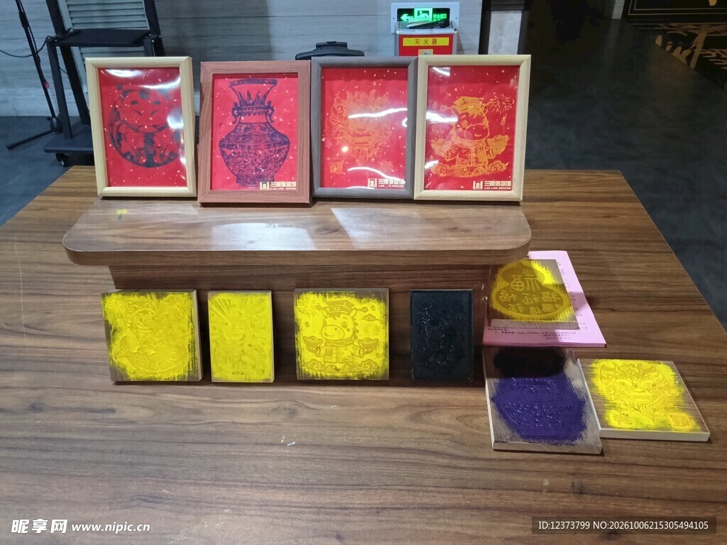剪纸手工艺品陈列展示