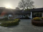 中式庭院晨光景致