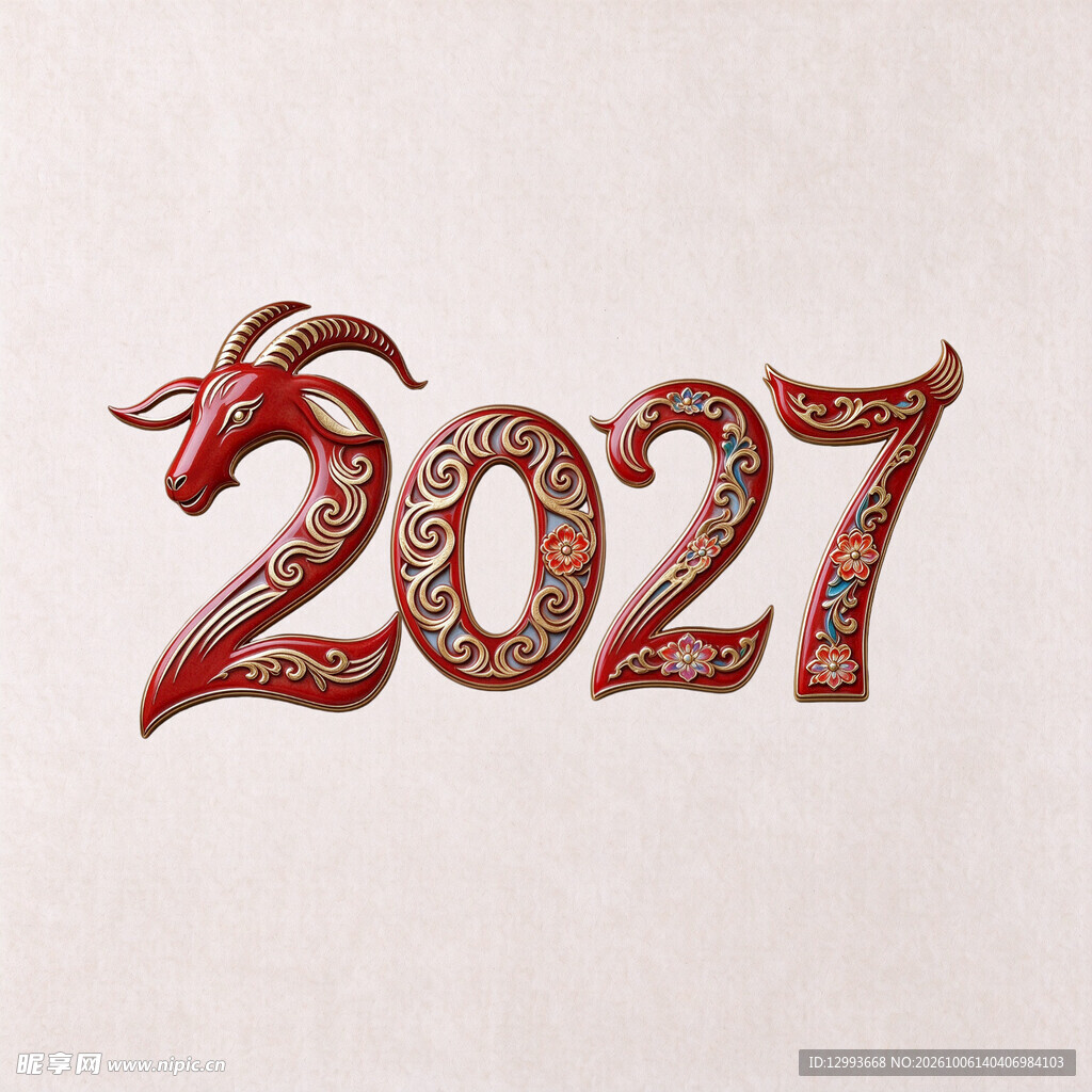 2027羊年创意艺术字
