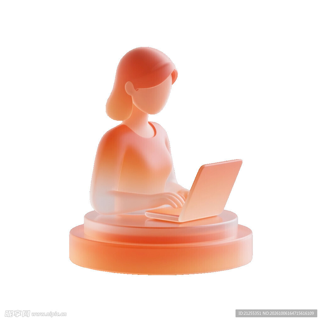磨砂风办公女性形象