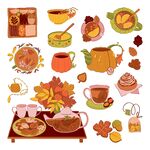 秋日茶点素材