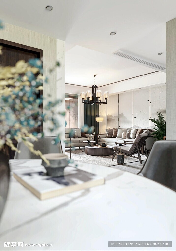 现代轻奢家居客厅