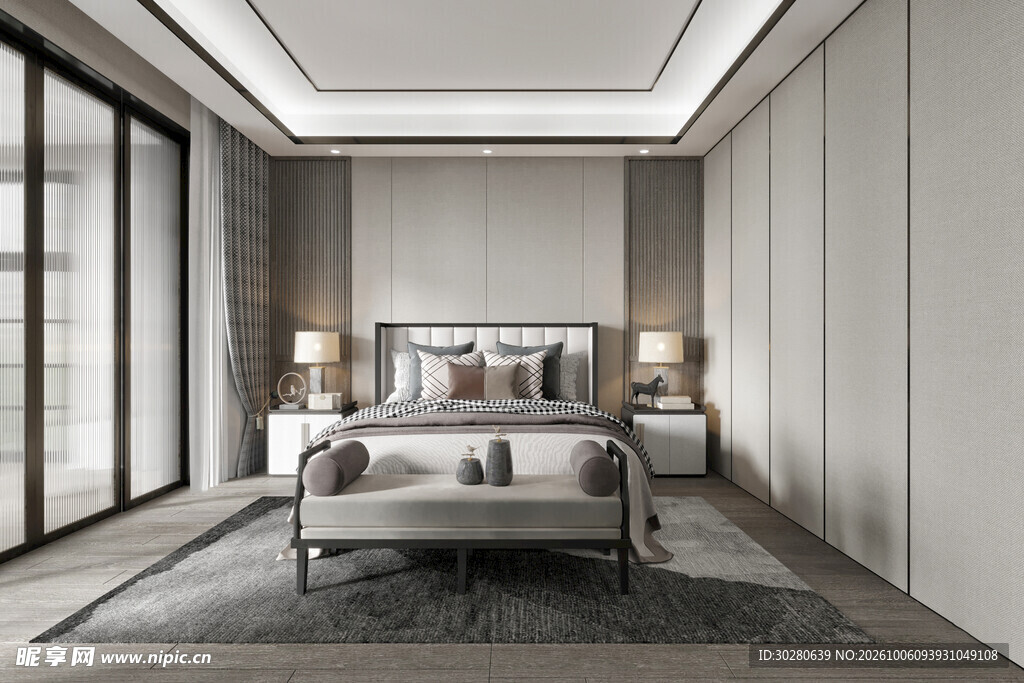 现代轻奢卧室装修效果图