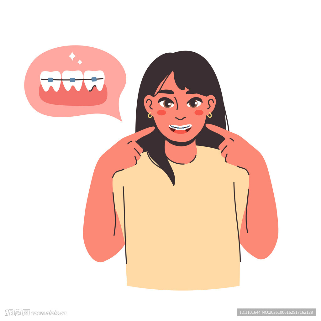 女孩箍牙矫正插图