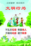 文明行为主题宣传海报