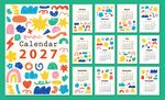 童趣日历素材
