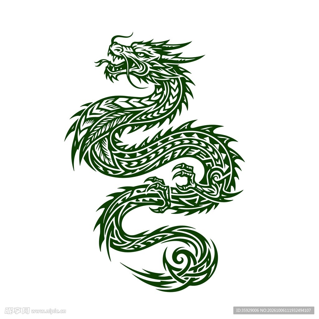 青龙纹身图案