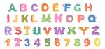 卡通字母数字