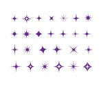 紫色星芒素材