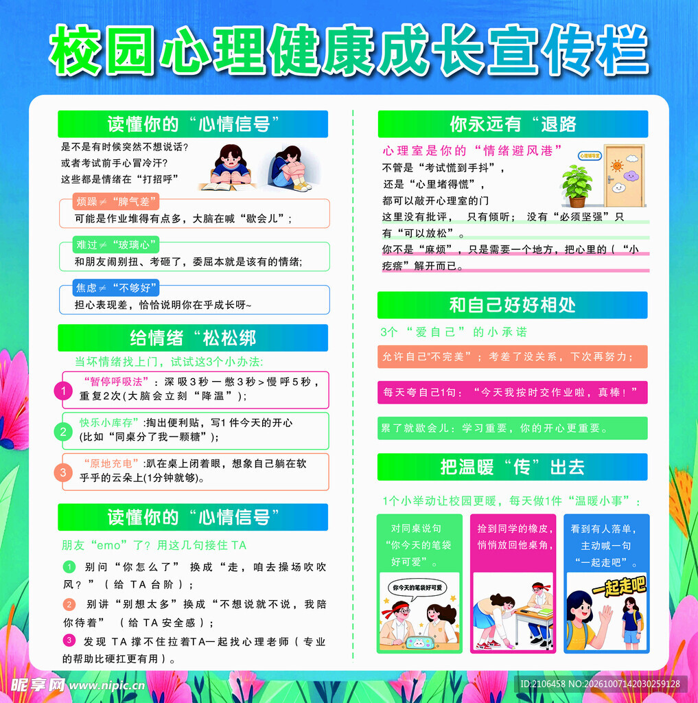 心理健康成长宣传栏
