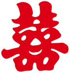 大红喜字